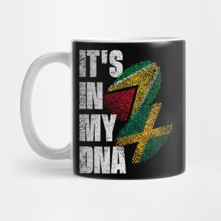 Jamaican And Guyanese Mix DNA Flag Heritage Mug